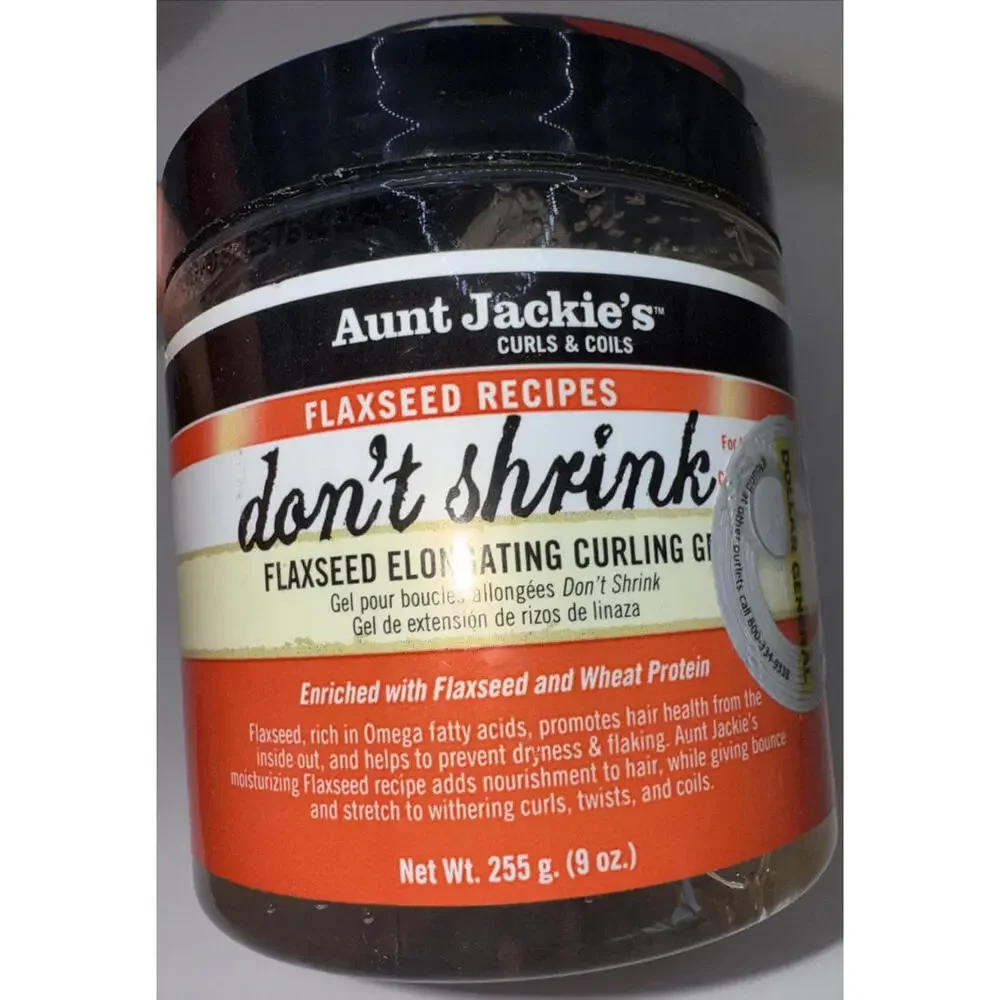 2 Aunt Jackie's Curls & Coils Don't Shrink Flaxseed Elongating Curling Gel 9oz - Picture 2 of 3